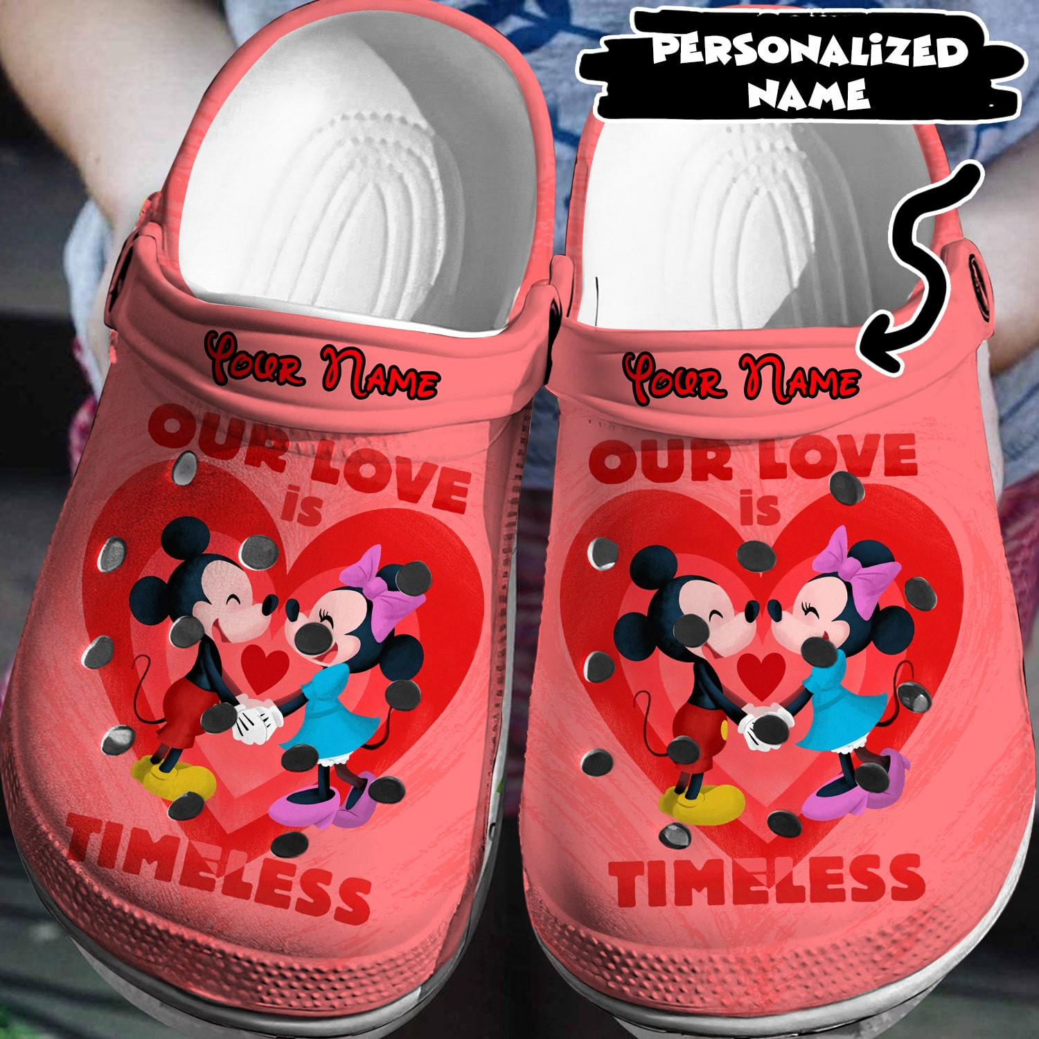 Customized Mickey & Minnie Mouse Clogs, Creative Shoes For Supreme Comfort