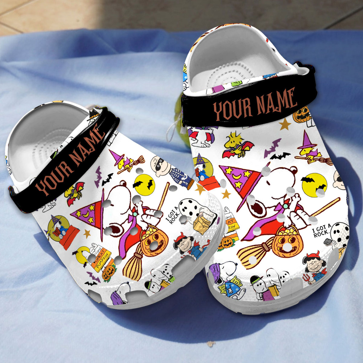 Personalized Peanuts Snoppy Halloween Clogs, Unique Gift For Spooky Season 