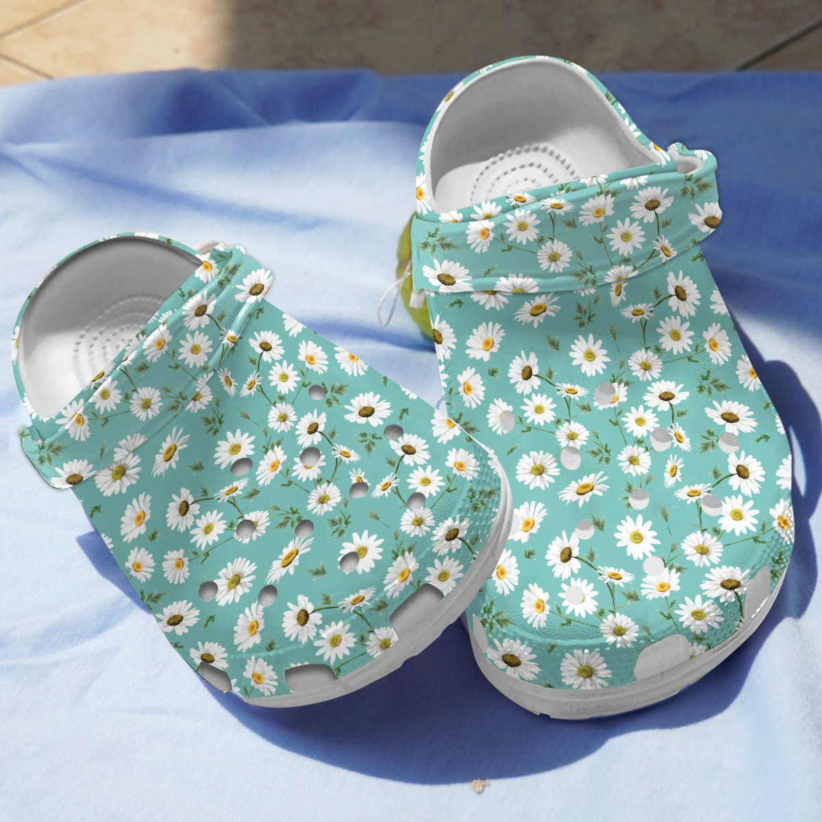 Refresh Your Style With Our Pretty Daisy Flower Blue Clogs, Buy More Save More 