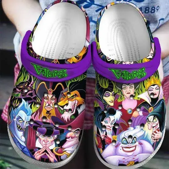 Water-proof And Water-Resistant Maleficent Clogs, Perfect For Outdoor Walking