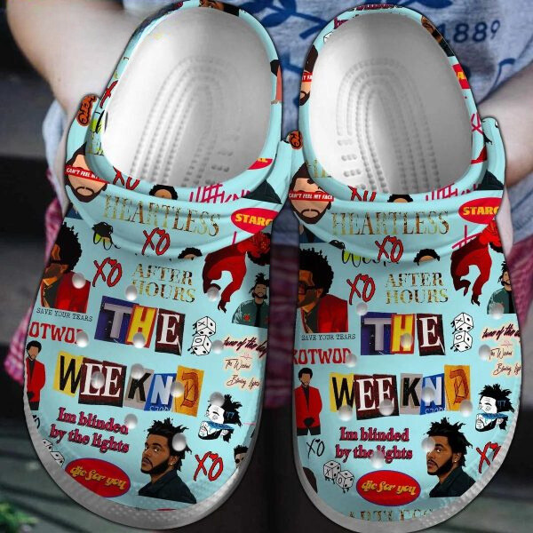 Light Blue Stylish The Weeknd Clogs, Pop of Color to Your Outfit