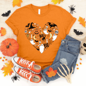 Big Heart Love For Halloween T-Shirts, Best Halloween Gift