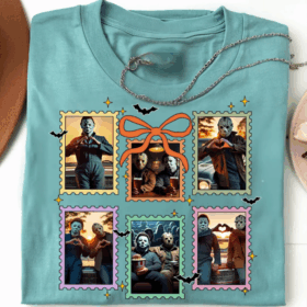 Funny Romantic Scene Horror Duo T-Shirts