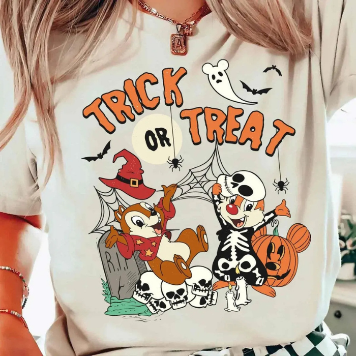 Amazing Adorable Chip & Dale Halloween T-Shirts