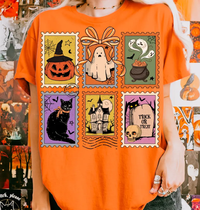 Beautiful Halloween Stamp Collection T-Shirts