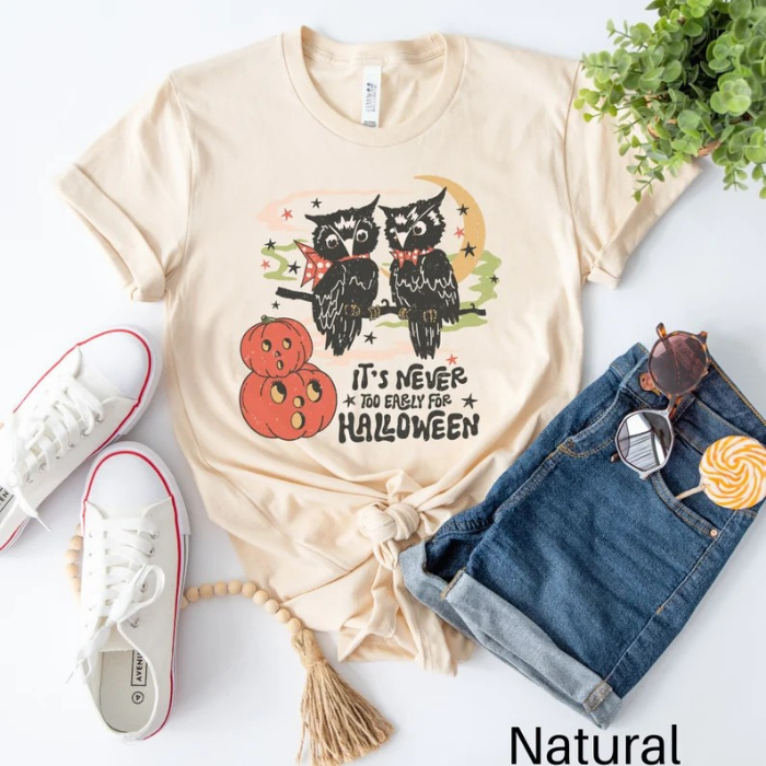 Bestie Owl It's Never Too Early For Halloween T-Shirts