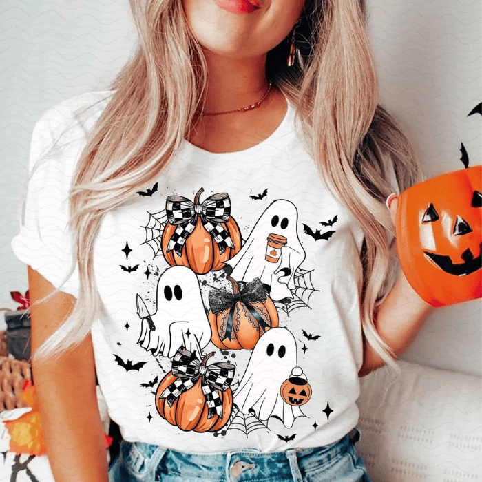 Boo The Ghost Cute Halloween T-Shirts Fast Shipping Worldwide