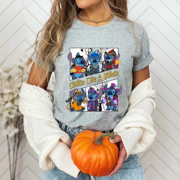 Chilin Like A Villain Stitch Love Trick Or Treat Halloween T-Shirts
