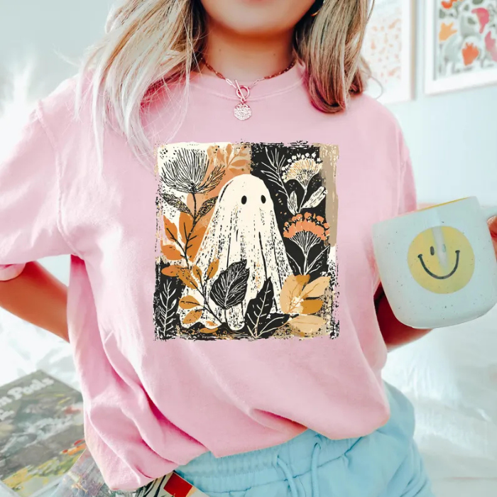 Classic Aesthetic Cute Boo Ghost Halloween T-Shirts