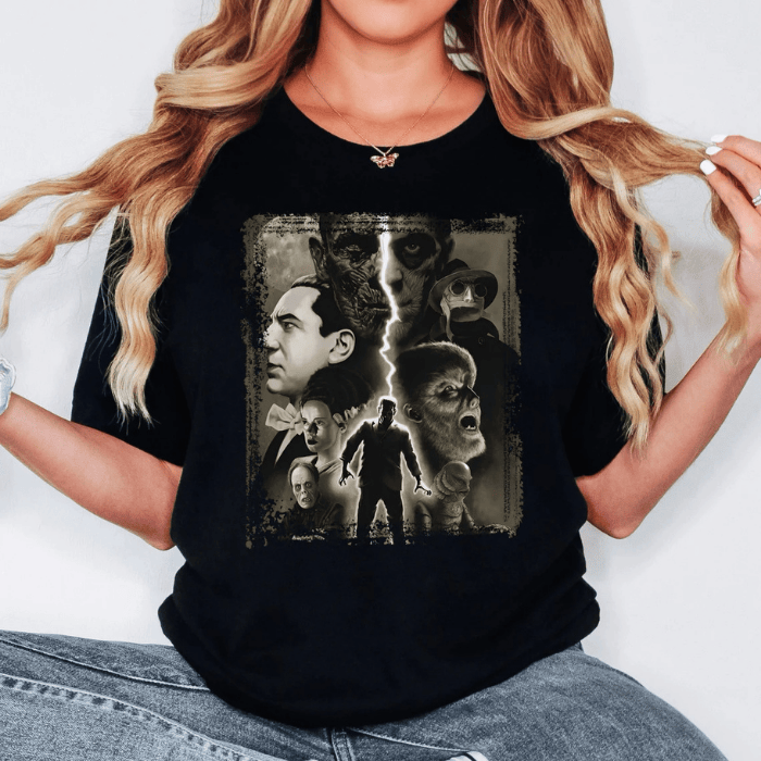 Classic Dramatic Horror Monster Waiting For Halloween T-Shirts