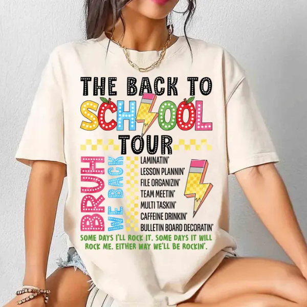 Colorful Back To School Tour T-Shirts