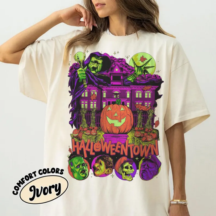 Colorful Halloween Town Amazing Adventure T-Shirts