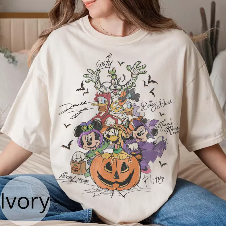 Colorful Mickey Mouse Club Celebrate Halloween T-Shirts