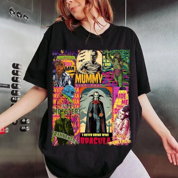 Colorful Spooky Monster Gand Horror Halloween T-Shirts