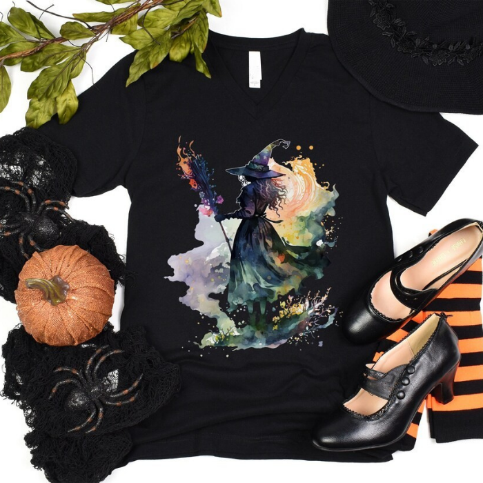 Colorful Witch Powerful Magical Halloween T-Shirts