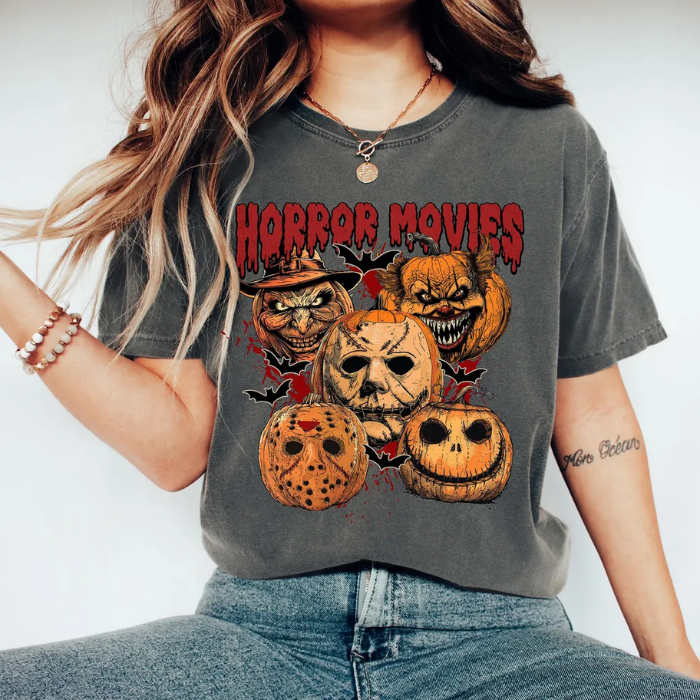 Comfortable Shirt Horror Movies T-Shirts Ideal Halloween Gift