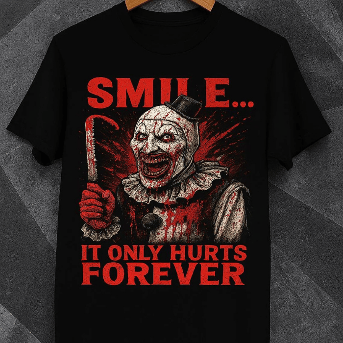 Creepy Terrior Smile.. It Only Hurts Forever T-Shirts For Halloween