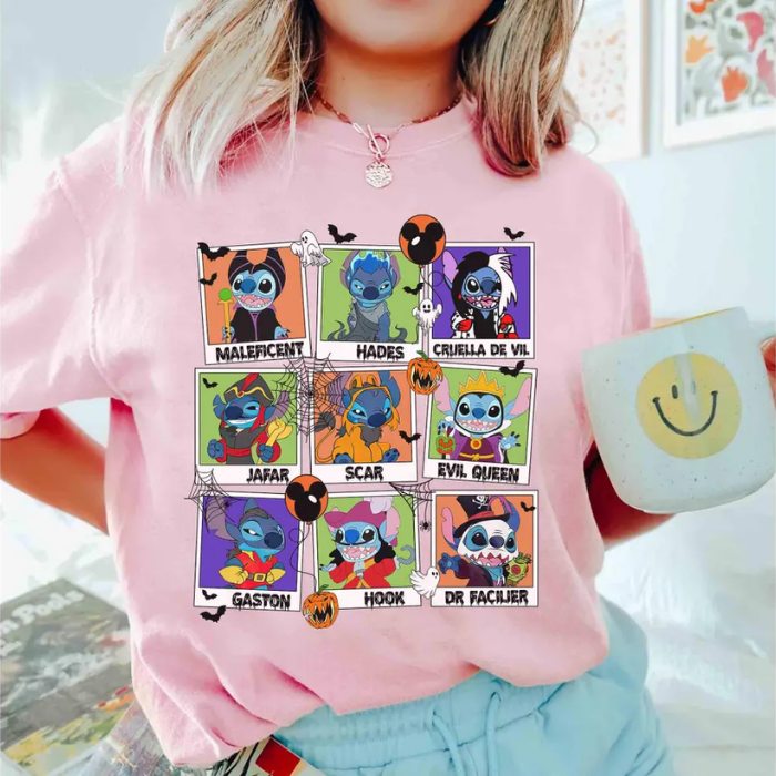 Cute Stitch Play Trick Or Treat Act Like Villain Halloween T-Shirts