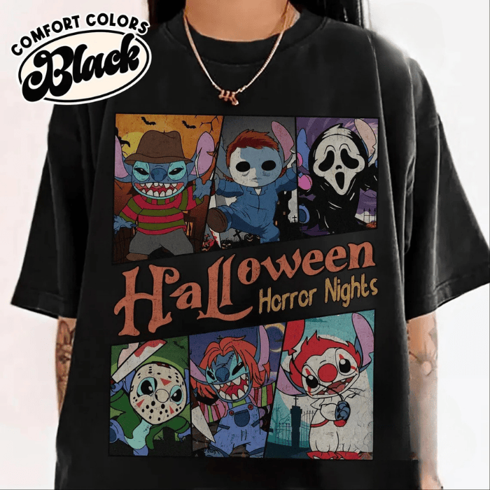 Cutie Halloween Horror Nights By Stitch T-Shirts