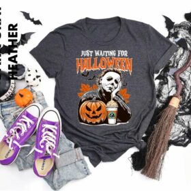 Just Waiting For Halloween Michael Myers T-Shirts