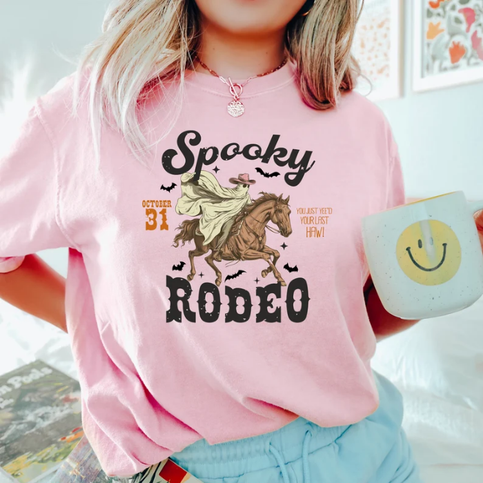 Fashionable Spooky Rodeo Halloween T-Shirts
