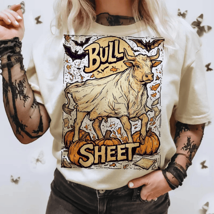 Funny Bull Sheet Halloween Joke T-Shirts