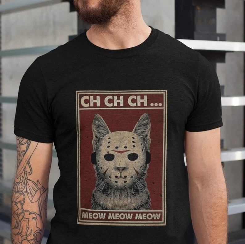 Funny Jashon Voorhees The Cat Serial Killer T-Shirts