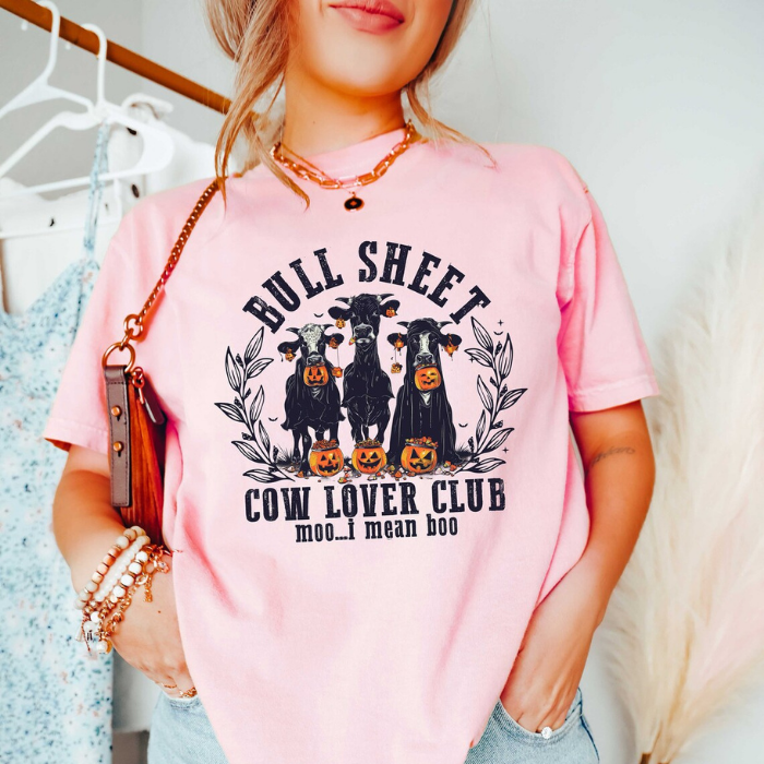 Funny Weird Bull Sheet Cow Lover Club Moo I Mean Boo Halloween T-Shirts