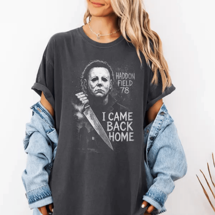 Haddon Field 78 I Came Back Home Michael Myers T-Shirts