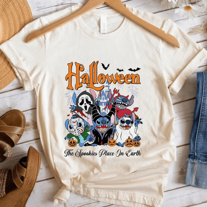 Halloween The Spookies Place On Earth Villain Stitch T-Shirts
