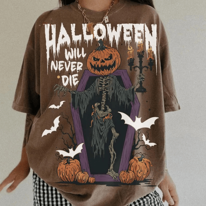 Halloween Will Never Die Spooky Design T-Shirts