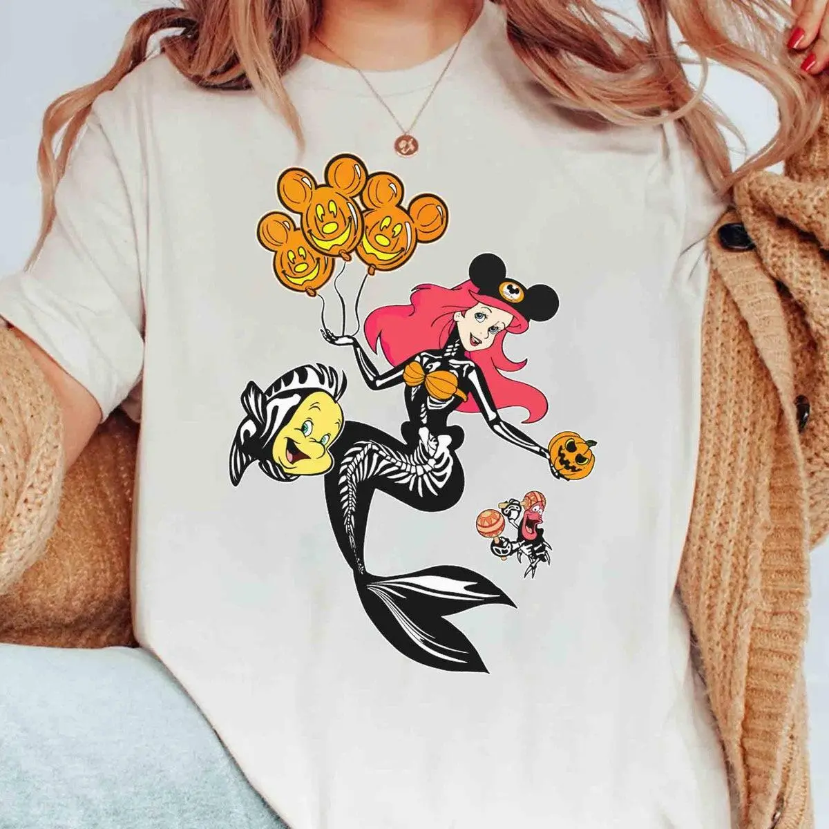 Happy Halloween With The Little Mermaid And Friends T-Shirts