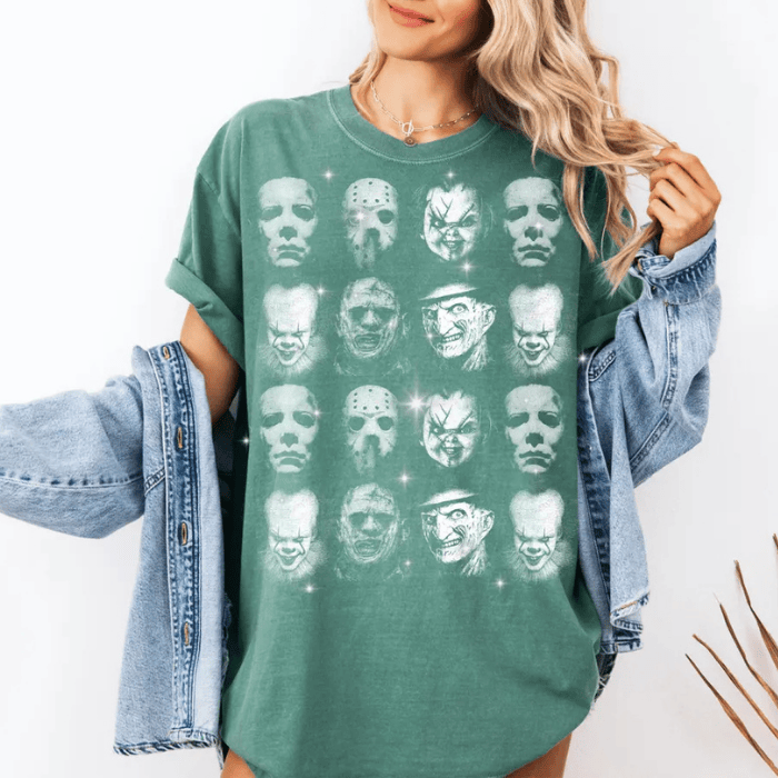 Horror Characters Creepy Murderer Halloween T-Shirts