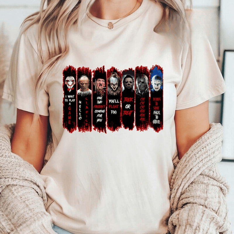 Horror Movie Collection For Halloween T-Shirts For Kids & Adults