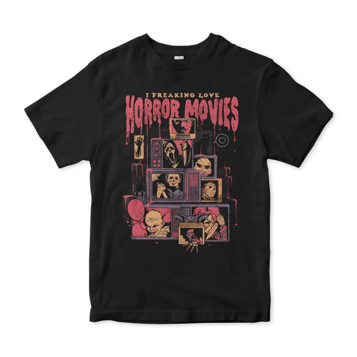 I Freaking Love Horror Movies Halloween T-Shirts