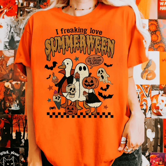I Freaking Love Summerween Goose T-Shirts
