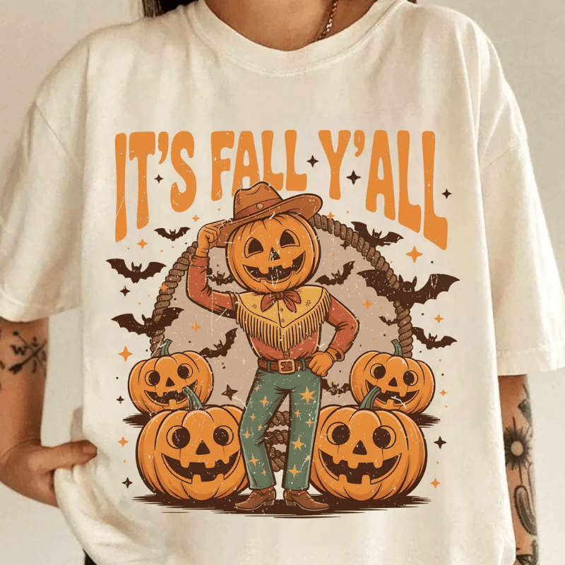 It's Fall Y'all Halloween Time T-Shirts