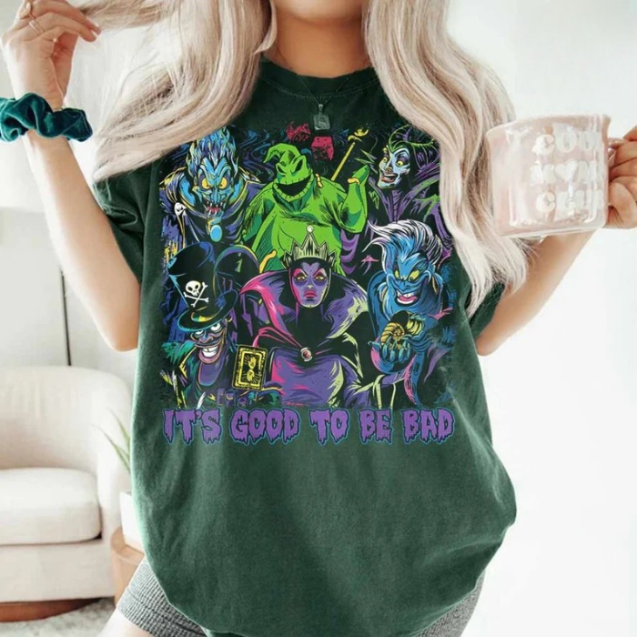 It's Good To Be Bad Iconic Disney Villain Halloween T-Shirts