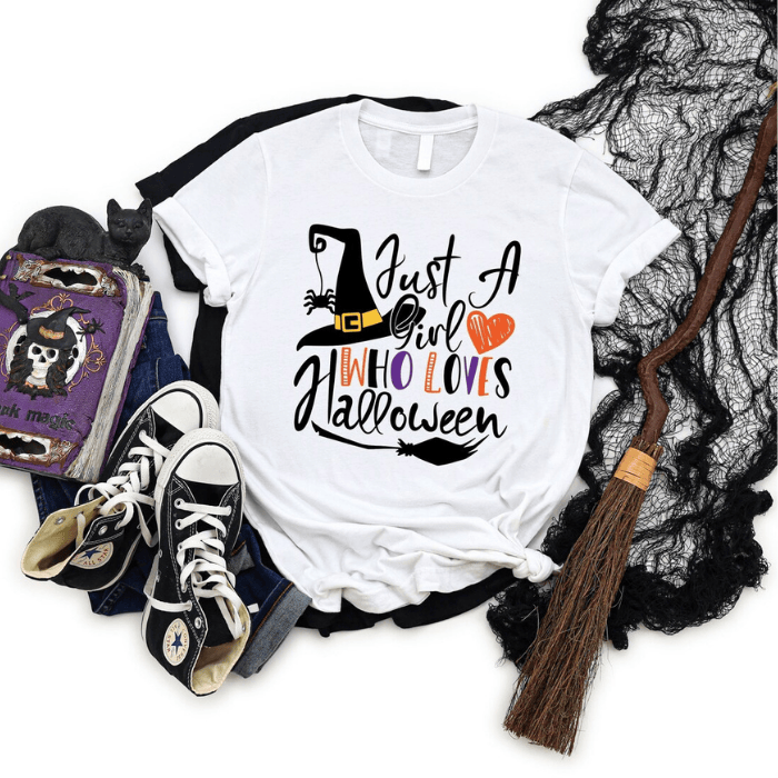 Just A Girl Who Loves Halloween T-Shirts