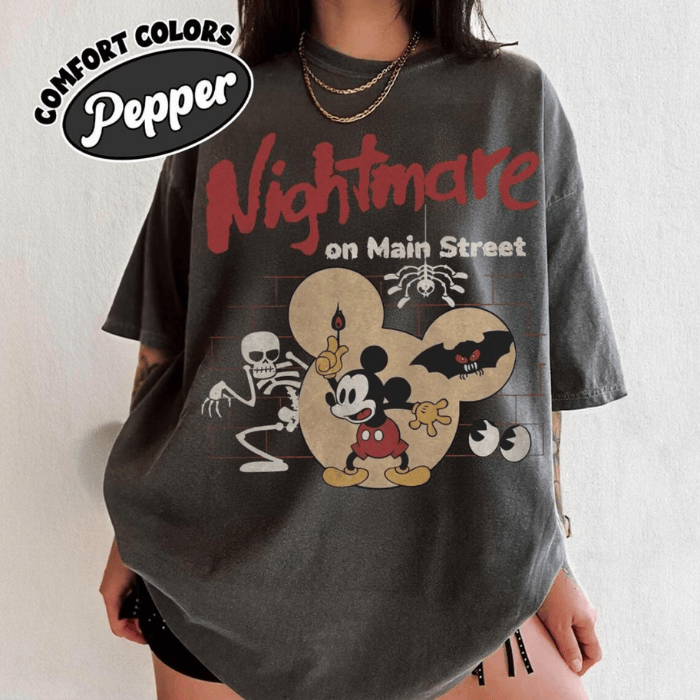 Nightmare on Main Street Halloween With Mickey Mouse T-Shirts