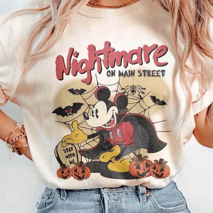 Nightmare On Main Street Mickey Mouse T-Shirts