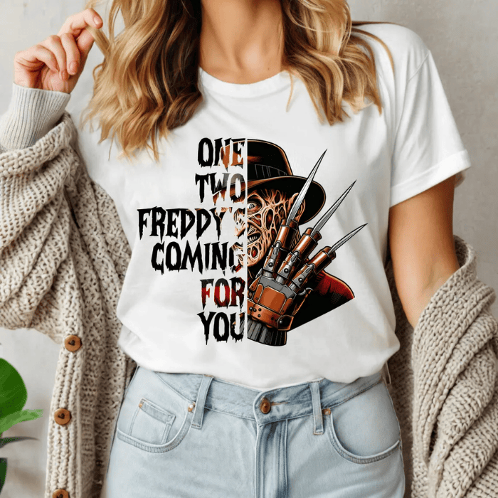 One Two Freddy's Coming For You Halloween T-Shirts