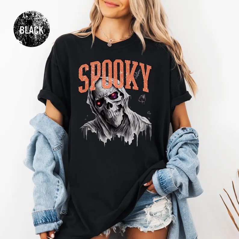 Spooky Death Skull Perfect Halloween T-Shirts