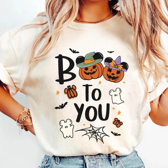 Spooky Mouse Boo To You Halloween T-Shirts