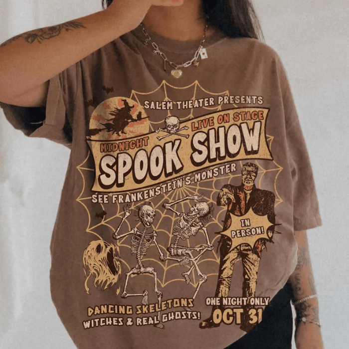 Step Right On Halloween Night Spook Show T-Shirts
