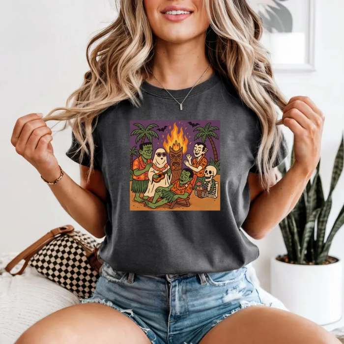 Summer Trip Aloha Monster Halloween T-Shirts
