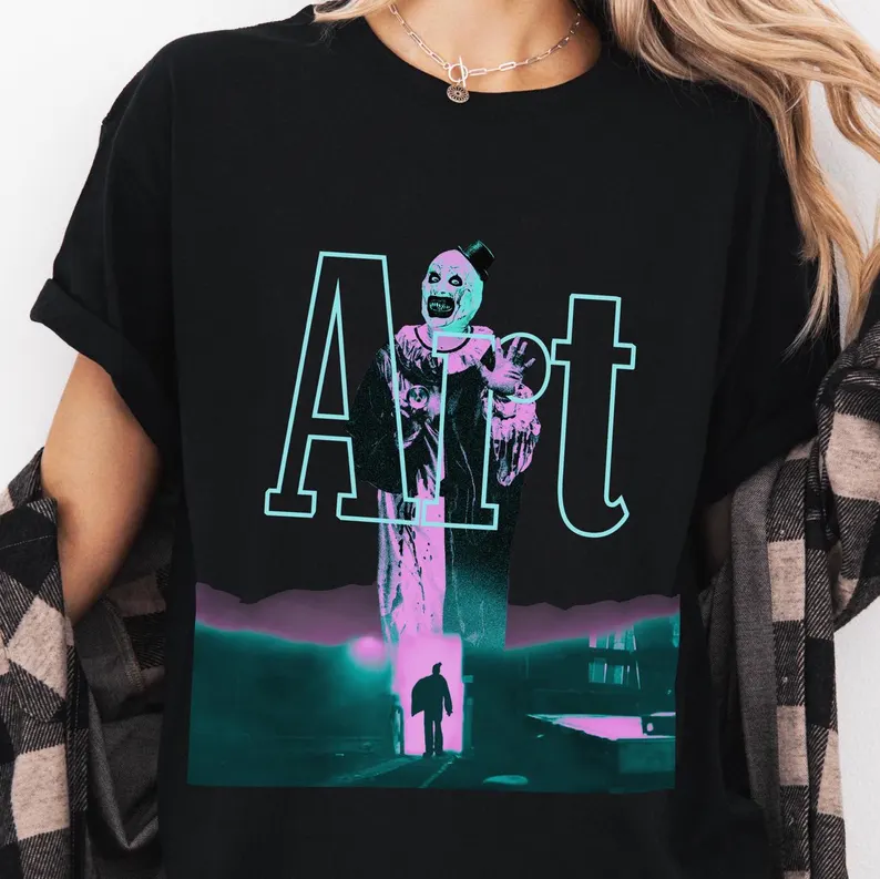 Terrifier Unique Neon Art Halloween T-Shirts