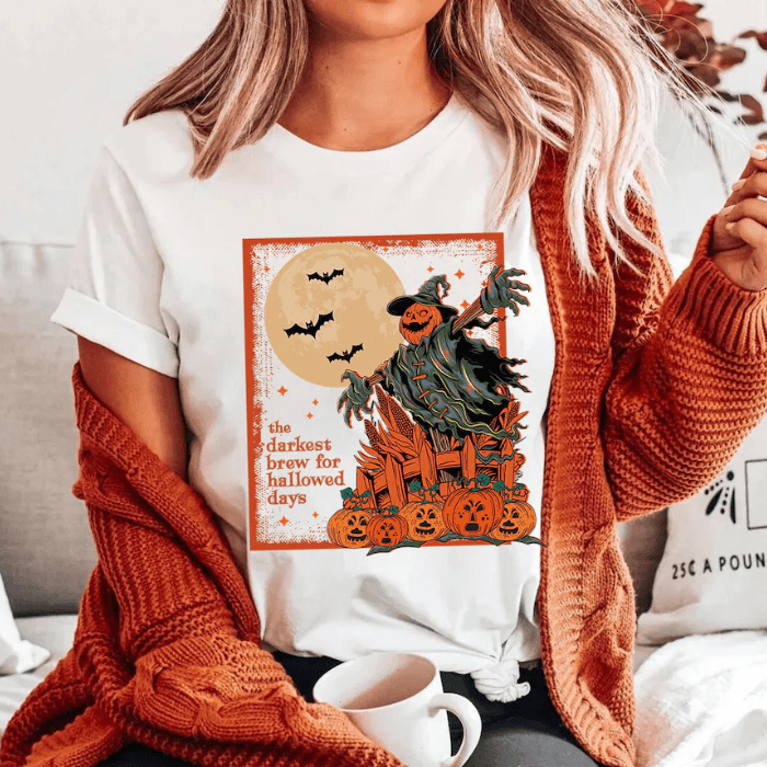 The Darkest Brew For Hallowed Days Halloween Time T-Shirts