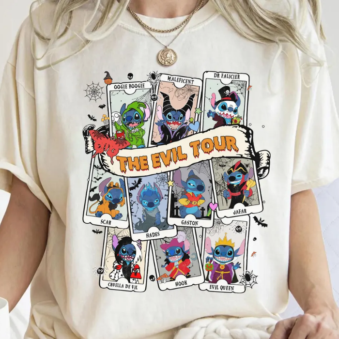 The Evil Tour With Stitch Trick Or Treat Halloween T-Shirts