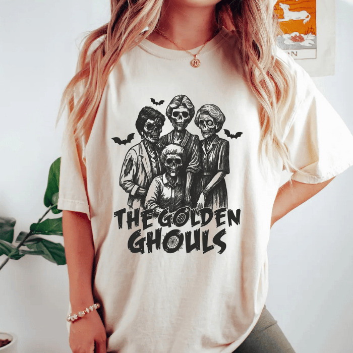 The Golden Ghouls Funny Halloween T-Shirts